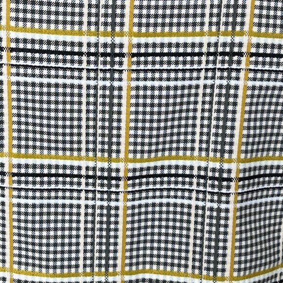 Christopher & Banks Plaid Jacket Size L Large Stretch Lightweight Black White Go - Picture 4 of 8